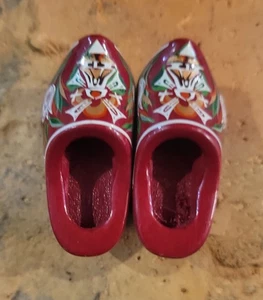 Zapatos miniatura de madera vintage holandeses holandeses holandeses molino de viento imán de nevera - Imagen 1 de 8