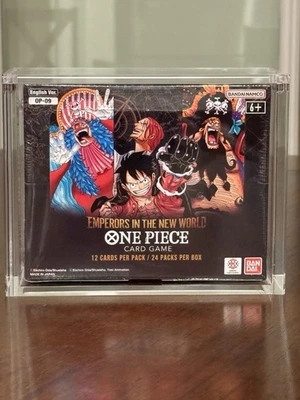 ONE PIECE EMPERORS IN THE NEW WORLD OP-09 ENGLISH BOOSTER BOX + ACRYLIC CASE - Image 1 of 4