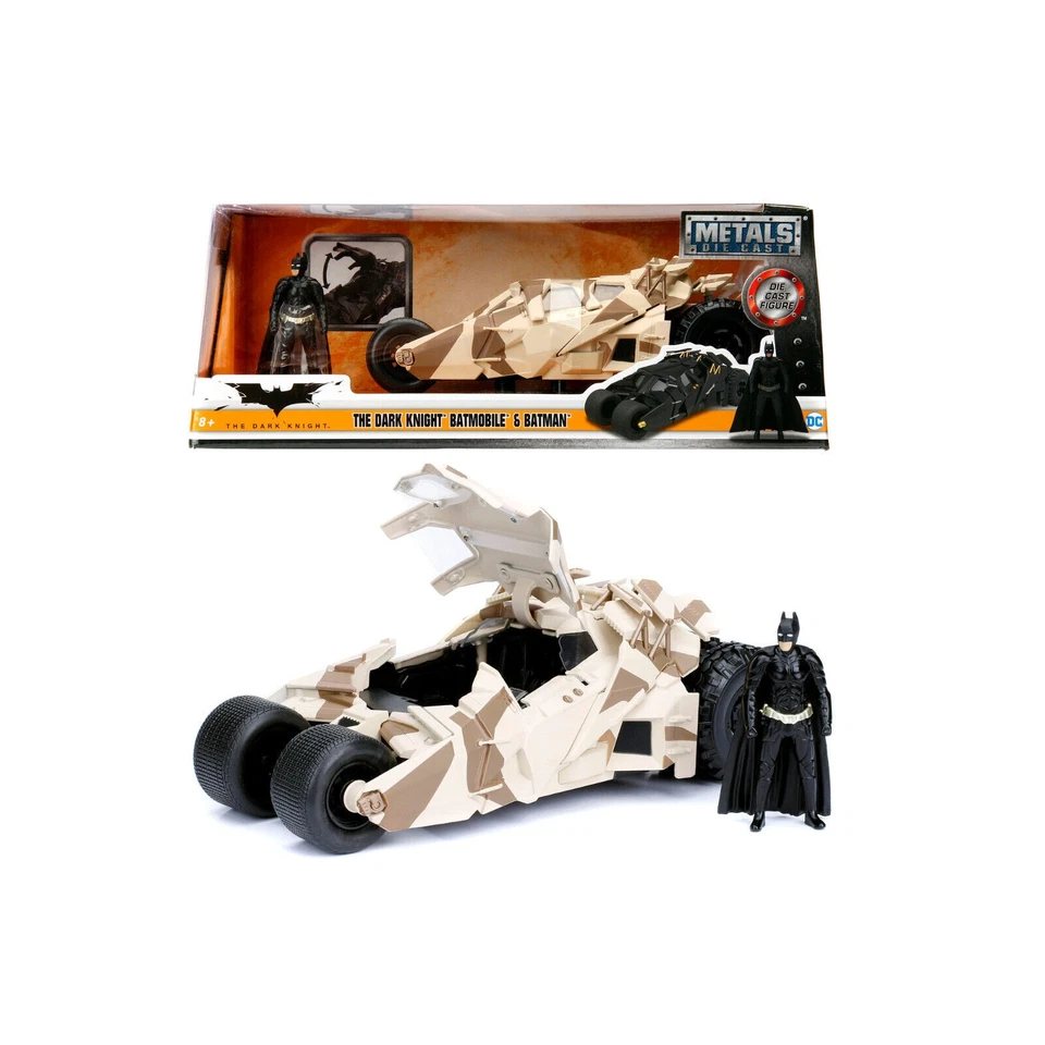 Batman, Batmobile Tumbler Camouflage + Personaggio Batman - Jada Toys, + 8 Anni - Immagine 1 di 4