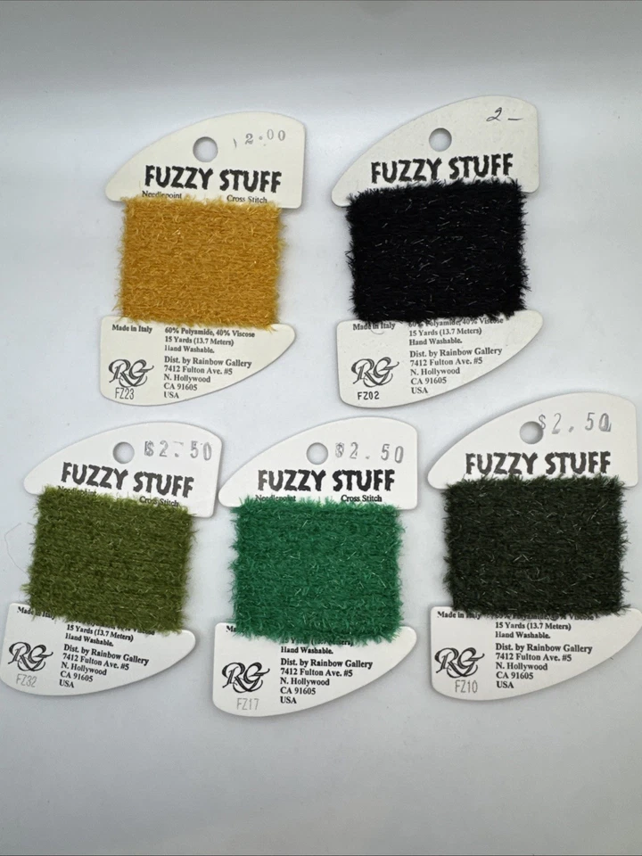 Rainbow Gallery FUZZY STUFF-Lot of 5 For  Needlepoint, Hand Embroidery - Image 1 of 1