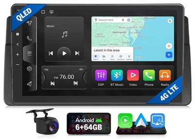 CarPlay para BMW E46 Sedán Cupé Convertible 8 Núcleos Android 13 Radio Estéreo Coche 4G Foto 1 de 4