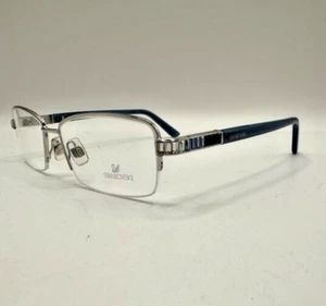 SWAROVSKI Halbrand Brille Brillengestell ANYWHERE SW 5028 016 Blau Jeweled 52-16-135 - Bild 1 von 15