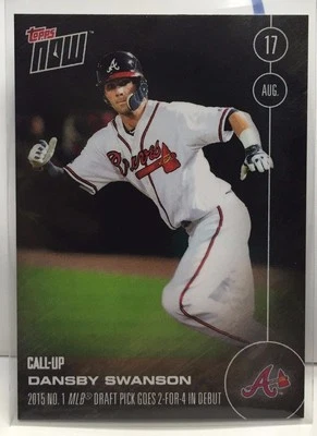 Dansby Swanson 2016 Topps Now MLB Debut RC Call-Up #367 ATLANTA BRAVES - SP/1450 - Image 1 of 2