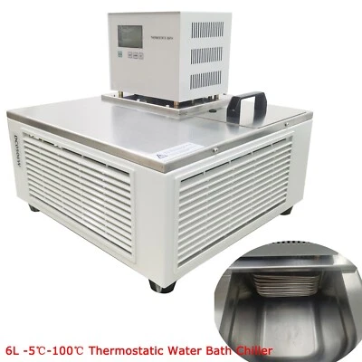 6L 110V Low Temperature Cooling Liquid Circulator -5℃-100℃ Water Bath Chiller - Image 1 of 4