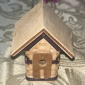 Vintage Handcrafted Patio Basket Etc. Dresden Ohio 3.5” Mini *Birdhouse* - Picture 1 of 11