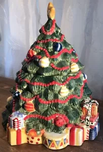 East West Distributing Co Barattolo Biscotti Albero di Natale in Ceramica Regali Stella 11" - Foto 1 di 7
