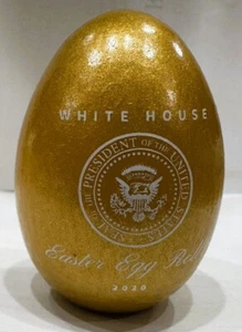 2020 Official Donald Trump Commemorative White House Gold Easter Egg - Picture 1 of 5