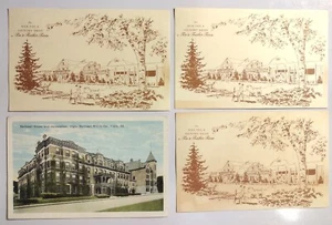 Vintage Postkarten Dundee Elgin Illinois Fin N Feather Farm & National House 4 - Bild 1 von 10