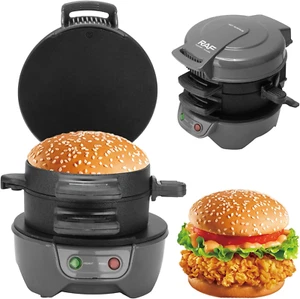 Sandwich Toaster Burger Maker, Mit Eierringe Und Zeitschaltuhr, Effiziente Antih - Bild 1 von 7