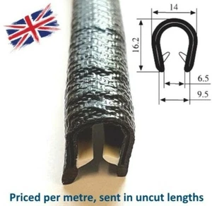 U-profile edge trim, black (per metre) Window Trim VW T5 Campervan - Picture 1 of 2