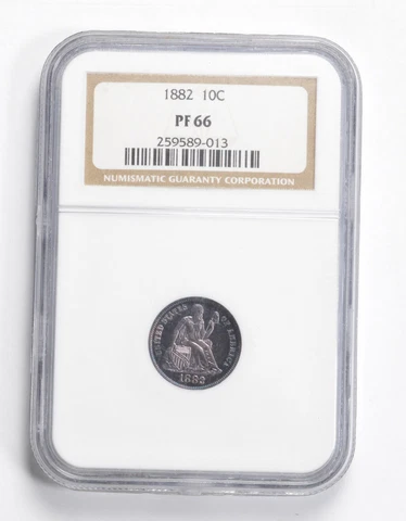 PF66 1882 Seated Liberty Dime - Graded NGC *2273 Cover