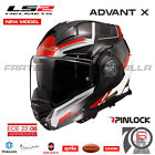 Casco Helmet Modulare Apribile P/J Ls2 Ff901 Advant X Spectrum Nero Bianco Rosso