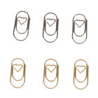 200Pcs Fancy Paperclips Small Heart Shaped Paper Clip For Home School Office BUN