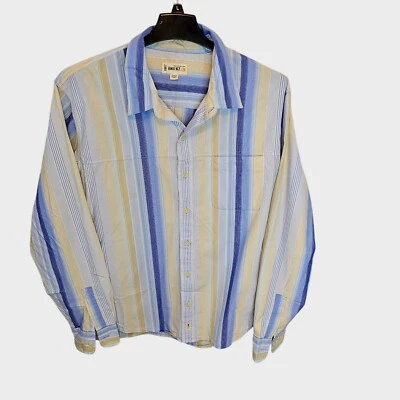 BKE Buckle XXL Blue & Yellow Striped Button Up Long Sleeve Shirt Casual - Image 1 of 4