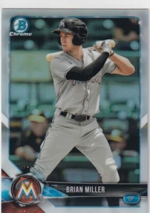 2018 BOWMAN CHROME REFRACTORS RC BRIAN MILLER MIAMI MARLINS (QTY) S2881 - Picture 1 of 2