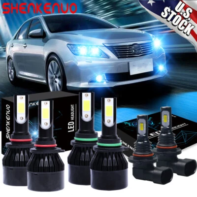 For Toyota Camry 2002-2006 - 8000k LED Headlight High Low Beam + Fog Light Bulbs - Image 1 of 4