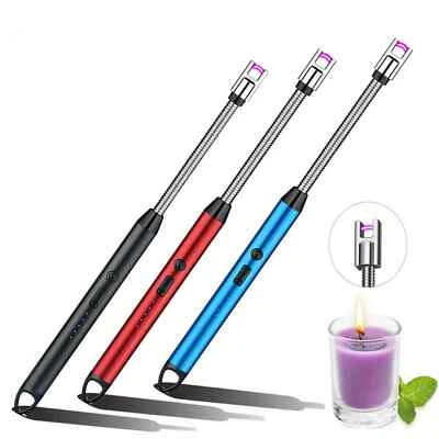 3pc Rechargeable Electric Lighters Kitchen Lighter, Windproof Candle BBQ Lighter - Image 1 of 4