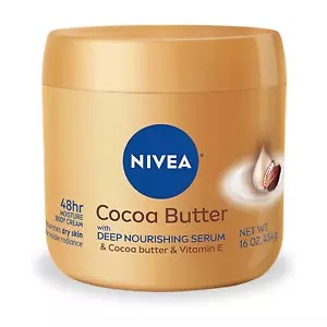NIVEA Cocoa Butter Body Cream with Deep Nourishing Serum, Cocoa Butter Cream for - Picture 1 of 12