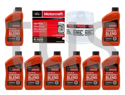 Kit de cambio de aceite genuino Motorcraft 2020-2023 Ford F550 Super Duty 7,3 L V8 SAE5w30 Foto 1 de 2