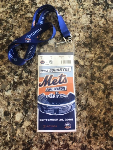 New York Mets Shea Goodbye September 28, 2008 Ticket And Lanyard Cover
