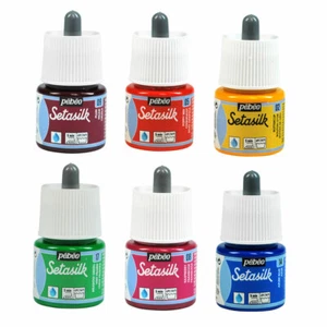 Pebeo Setasilk Permanent Iron-Fix Fabric Silk Paint in Assorted Colours 45ml - Picture 1 of 24