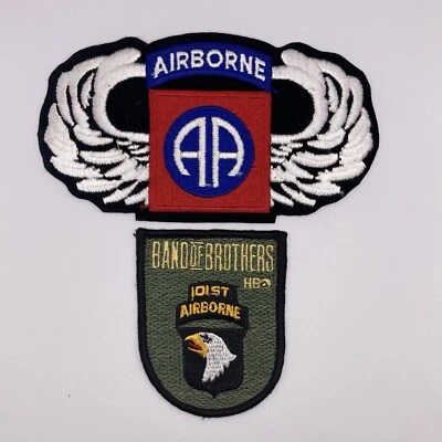 HBO Band of Brothers Screaming Eagles 101st And AA Airborne Wings Insignia Patch - Image 1 of 4