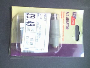 *Selten* Vintage AT 5 Pin Stecker auf PS/2 PS2 6 Pin Buchse Tastatur Adapter Konverter - Bild 1 von 4