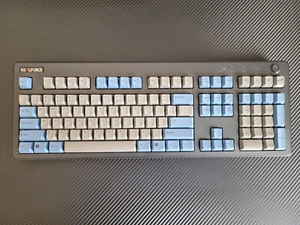 Topre Realforce R3 Keyboard, Grey/Blue, R3HBL3 - Picture 1 of 15