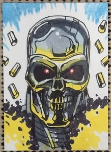 CHRIS MEEKS SKETCH CARD: 2021 BAM HORROR VILLAIN TERMINATOR SP (1/1) CHASE RARE - Picture 1 of 3