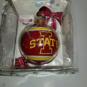 Forever Collectable Ornaments Iowa State NCAA Logo "For I For S For U" 2 Piece - Picture 1 of 6