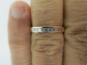 14K Rose Gold Diamond Wedding Band Diamond=.55 Carat F-VS2 Value=$6,500 - Picture 1 of 11