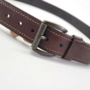 Daniel Cremieux Collection Leather Belt 42 Italian Full Grain Brown - Picture 1 of 12