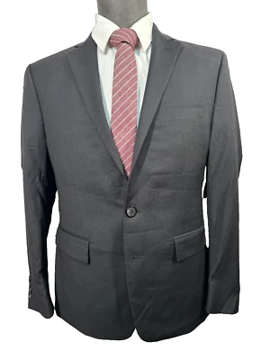 RYAN SEACREST Mens Black SLIM FIT Wool Suit Sport Coat Blazer Jacket 40S - Image 1 of 4