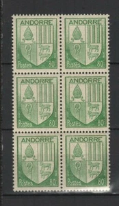 Andorra Französisch 1944-46 Wappen der Täler Block 6 postfrisch MNH /TR9388 - Bild 1 von 1