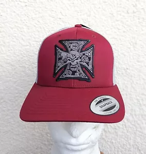 Trucker Cap Mütze Classic Fit Iron Cross Yupoong Eiserne Kreuz Chopper Biker - Picture 1 of 3