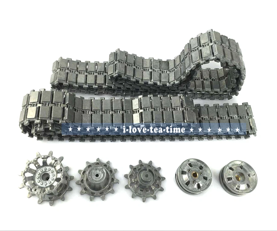 HengLong Metal Track+ Sprocket+ Idler for ChallengerⅡ Sound Smoke 3908 RC Tank - Image 1 of 1