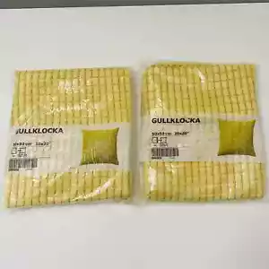 Paquete de 2 fundas de almohada cuadradas IKEA, amarillas, 20x20 pulgadas (50x50 cm), con cremallera, NUEVAS - Imagen 1 de 3