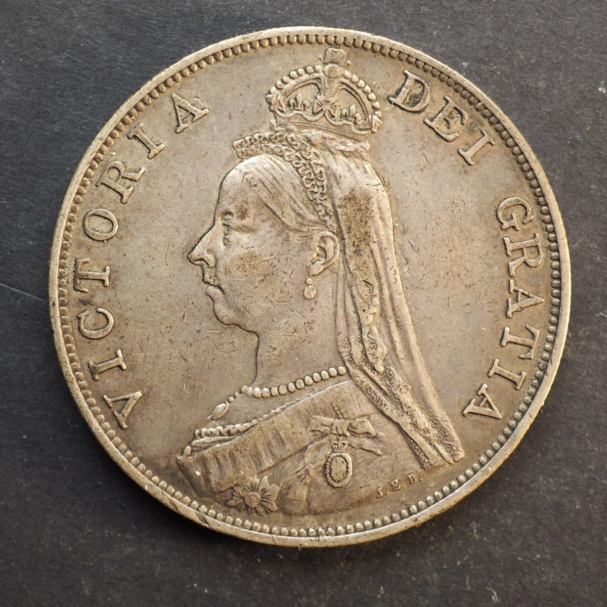ダブルフローリン銀貨 美品 1890年① 1890 年英国双弗罗林|