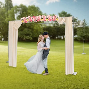 10X10FT 4Post Canopy Chuppah Mandap Wedding Photo Studio Background Hardware Kit - Picture 1 of 15