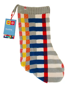 Lego Target Exclusive Christmas Stocking Block/Stripe Knit 18" Kid's Holiday NWT - Picture 1 of 5