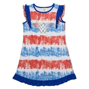 Wonder Woman Tie Dye Ruffle Gown. Size: 6/6X - Picture 1 of 1