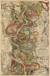 Mississippi River, Harold Fisk, Art Print, Arkansas River, Arkansas, Sheet 8 - Picture 1 of 7