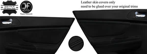 BLACK STITCHING 2X REAR DOOR CARD TRIM LEATHER COVERS FITS SUBARU XV 2012-2016 - Imagen 1 de 2