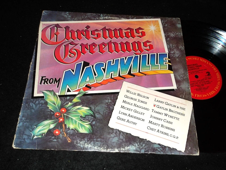 1984 Country CHRISTMAS LP Christmas Greetings From Nashville Nelson CASH Haggard - Image 1 of 1