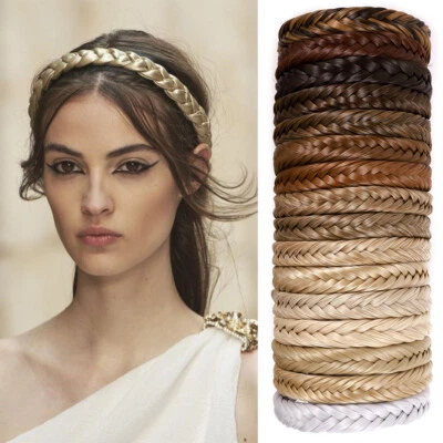 SEGO Hair Band Hair Hoop with Teeth Plaited Synthetic Hairband Plastic Headband Women