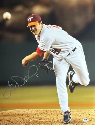 Foto firmada por Joe Saunders 16x20 Virginia Tech PSA W27367 Foto 1 de 2