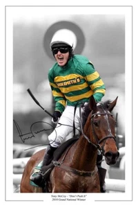 TONY AP McCOY SIGNED PHOTO PRINT AUTOGRAPH GRAND NATIONAL HORSE RACING - Picture 1 of 1