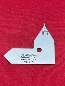 LUFKIN Radius Gage Replacement 1/64" for Model S77 - Stainless Steel  Vintage! - Picture 1 of 3