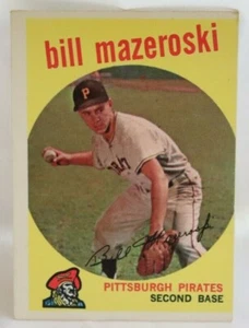 BILL MAZEROSKI PIRATES 1959 #415 TRADING CARD - Imagen 1 de 2