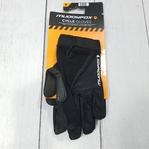 Muddyfox Lightweight Padded Cycling Gloves Adult Size Medium - Black - Picture 1 of 5